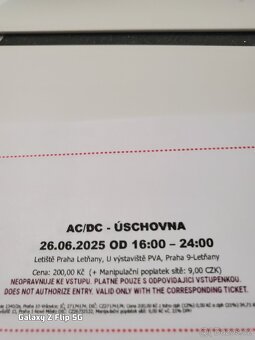 2 lístky na sezení AC/DC 26.6. Letiště Praha 9-Letňany. - 4