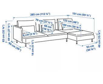 4místná pohovka s lenoškou - 4
