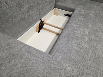 Nová rozkládací rohová sedačka světle šedá - 4