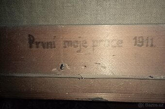 Obraz olej na plátně originál z roku 1911, - 4