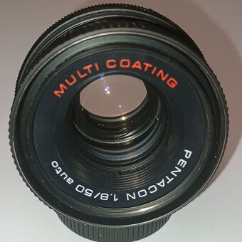 Pentacon MC 1,8/50 auto - RED (M42) - TOP STAV - 4