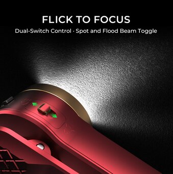 kapesní svítilna HD30, LED, USB-C, 680 L,RGB, 180 m - 4