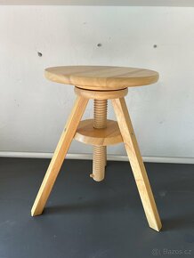 Barové stoličky Ikea  4 ks, přírodní dřevo  43-58cm - 4