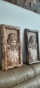 Drevený obraz Ježiš Kristus 65×34cm hr.4cm - 4