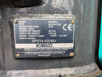 Pásový minibagr KOBELCO SK25SR-6 - 4