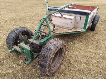 Fréza (malotraktor) bez agregátu + brzděný vozík - 4