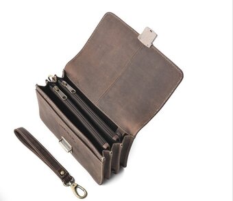 Pánská kožená ETUE hnědá - 4