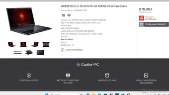 Herni Nitro 13420H 8jader 4,6Ghz,32Gb Ddr5 ,Nvidia Rtx Gddr6 - 4