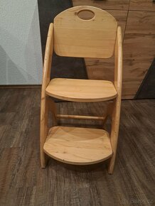 Rostoucí židle Domestav, model Klára z přírodního dřeva. - 4