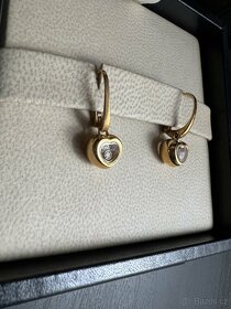 Zlaté náušnice Chopard s pohyblivými diamanty - 4