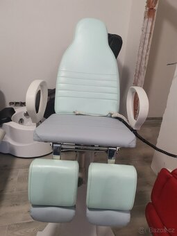 Elektrické křeslo modro šedivé 2 motory gerlach - 4