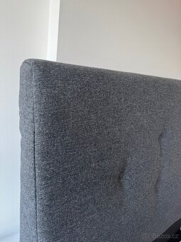 Čalouněná postel IKEA IDANÄS, 180x200 cm, tmavě šedá - 4