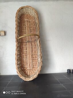 Unikátní proutěný koš 80×30×15 cm – svatební dekorace, dovoz - 4