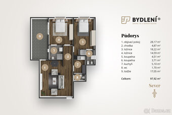 Prodej bytu 3+kk – 102,58 m², 2. NP, Teplice – Šanov 1 (Rezi - 4