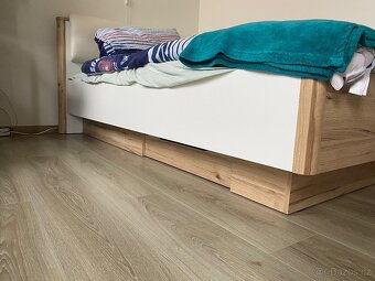 Dřevěná postel 120x200 + MATRACE A ROŠTY - 4