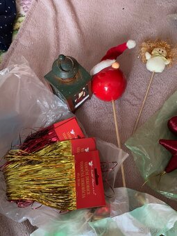 Vánoční dekorace: dřevěné ozdoby, slaměné, čert hand made - 4