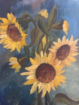 Obraz Ulvar, Slunečnice, olejomalba 76x58 - 4