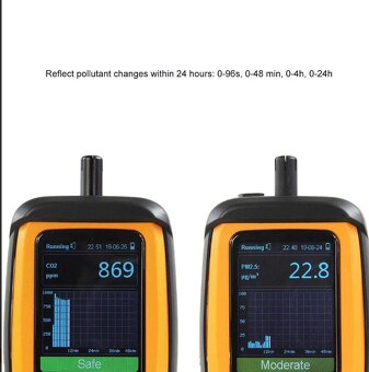 Ruční monitor kvality ovzduší Temtop M2000C CO2 PM2,5 PM10 - 4
