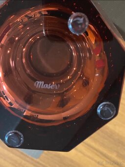 Vaza zn. Moser Eternity, rosalin, 27 Cm. - 4