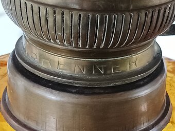 STAROŽITNÁ SECESNÍ PETROLEJOVÁ LAMPA EHRICH & GRAETZ 19.STOL - 4