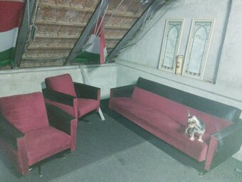 Retro sedací souprava francouzského typu - 4