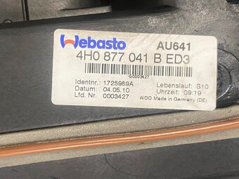 Posuvné solární elektrické střešní okno Audi A8 D4 4H 2010 - 4