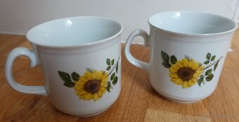 Porcelánové hrnky s motivem slunečnice – Bohemia, 2 ks - 4