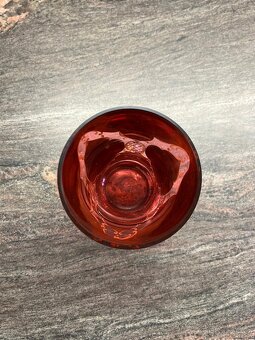 Červená skleněná váza asi Egermann - 4