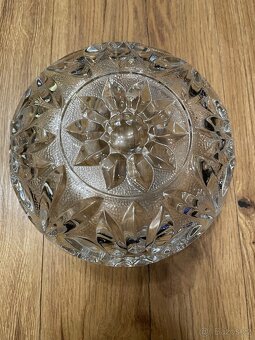 Skleněná broušená míse se slunečnicemi - 4