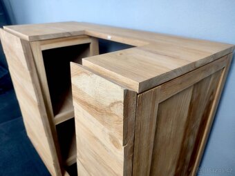 Koupelnová teaková skříň - 4