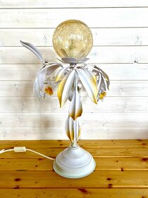 Stará kovaná romantická stolní lampa - 4