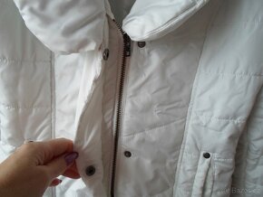 Bílá bunda bundička bílý kabát kabátek - S, M - 4