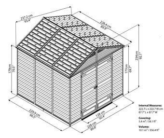 Zahradní domek Palram Skylight 8x8 - 4