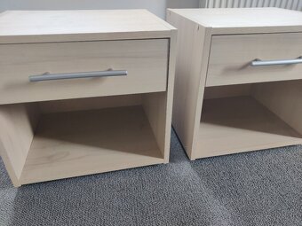 Noční stolky set, bílý dub - 4