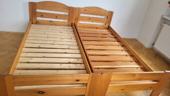 Postel z masivu 90x200, včetně roštu - 4