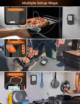 Govee Bluetooth teploměr na maso BBQ, aplikace, 3xsonda - 4
