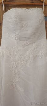 Svatební šaty bílé šněrovací velikost 46 - 4