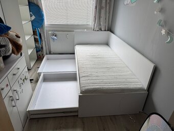 Postel 200x90 (zánovní) +matrace - 4