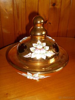 novoborské sklo - bohatě zdobené - 3 kusy ++NOV++ - 4