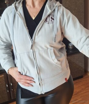 Dámská světle šedivá mikina SAM - 4