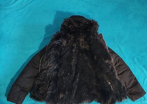 Dětská zimní bunda s kožíškem vel. 140 - 4