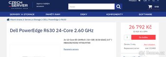 25 kusu Servery 1U Dell PowerEdge R630 20-Core 2.60 GHz - 4