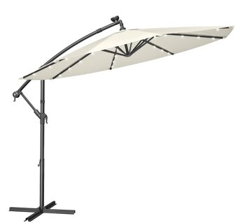 NOVÝ SLUNEČNÍK S LED OSVĚTLENÍM 3 M - 4