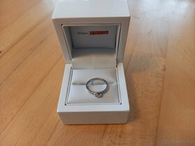 Briliantový zásnubní prsten z bílého zlata 0,08 ct NOVÝ - 4