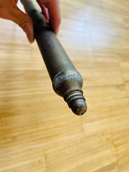 Stará mosazná pumpička na kolo - 4