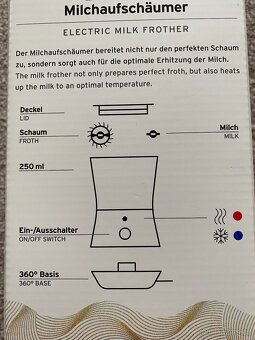 Nový elektrický napěňovač mléka Tchibo - orig. balení, černý - 4