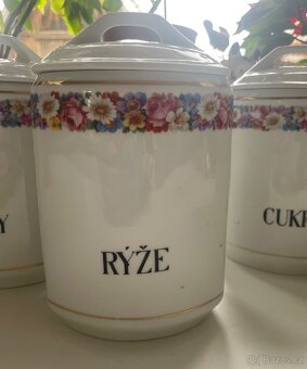 5 velkých porcelánových dóz na potraviny - 4