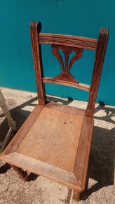 Stará dřevěná židle 2ks. - 4