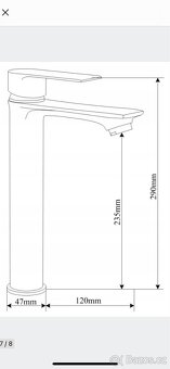 Vysoká umyvadlová baterie - 4