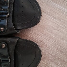 Geox černé letní kožené sandále, 38 - 4